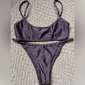 South Beach 2-Piece Cheeky Bikini Gold Hardware Pebble Size 8